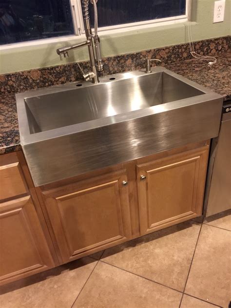 grey cabinets with stainless steel farmhouse sink|farmhouse kitchen cabinet ideas.